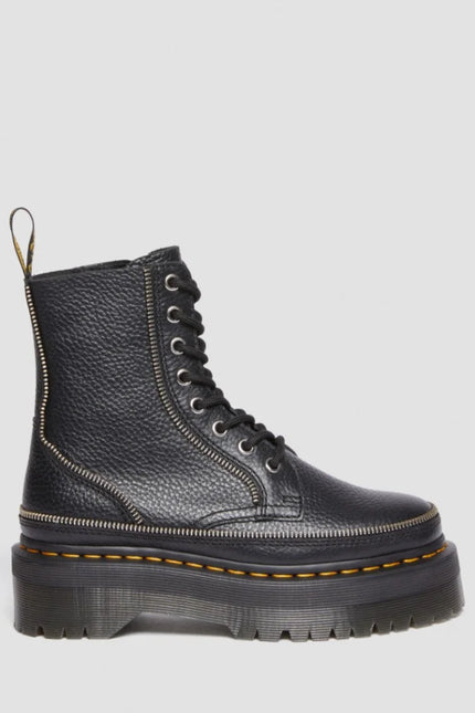 Dr. Martens Jadon Zip 8 eye Boot - Milled Nappa - Black