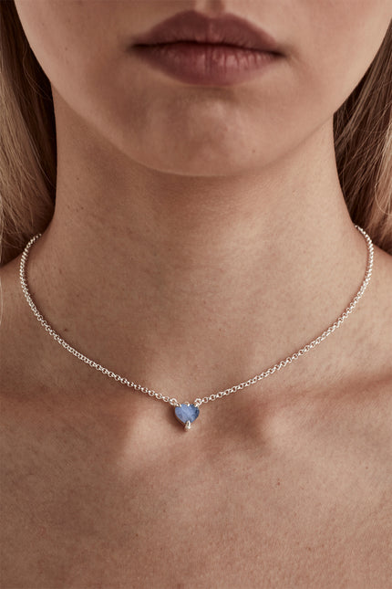 Stolen Girlfriends Club Talon Necklace - Silver/Blue Lace Agate