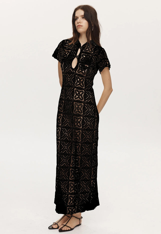 Marle Wanda Dress - Cotton Lace - Black