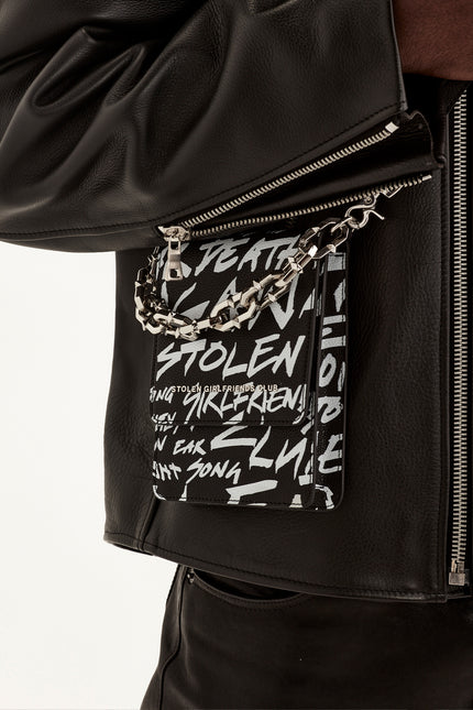 Stolen Girlfriends Club - On Tour Bag - Graffiti Leather -Black/White