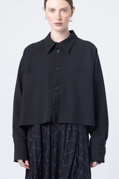 Company of Strangers Exit Jacket - Textured Wool - Black