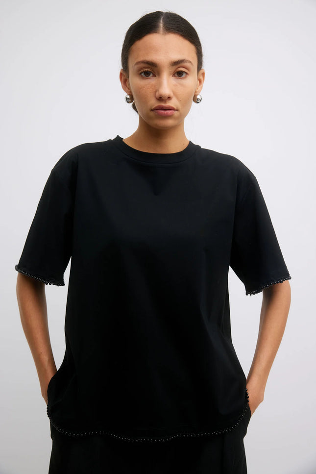 Gregory Mira Tee - Black with Beads