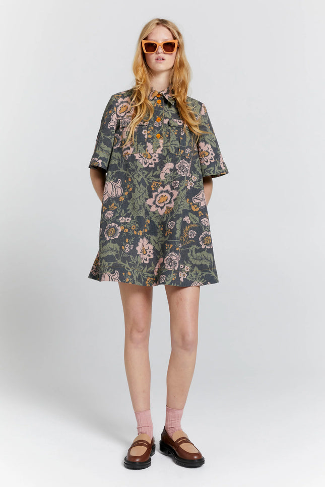 Karen Walker Journey Shirt Dress - Black Multi