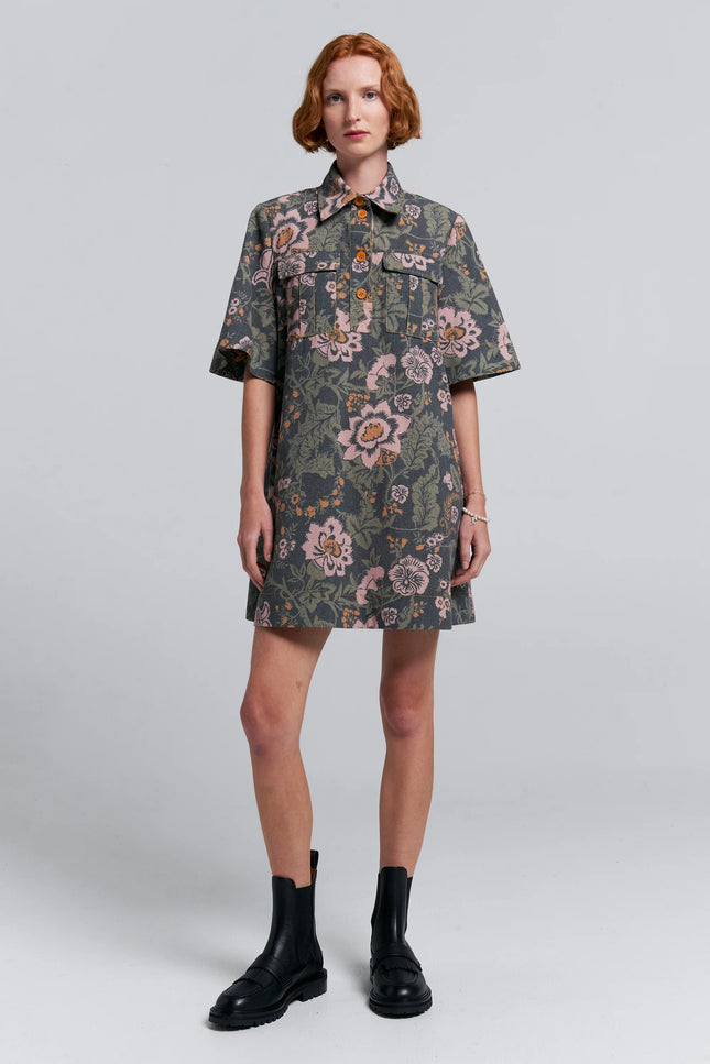 Karen Walker Journey Shirt Dress - Black Multi