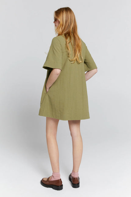 Karen Walker Journey Shirt Dress - Herb Green