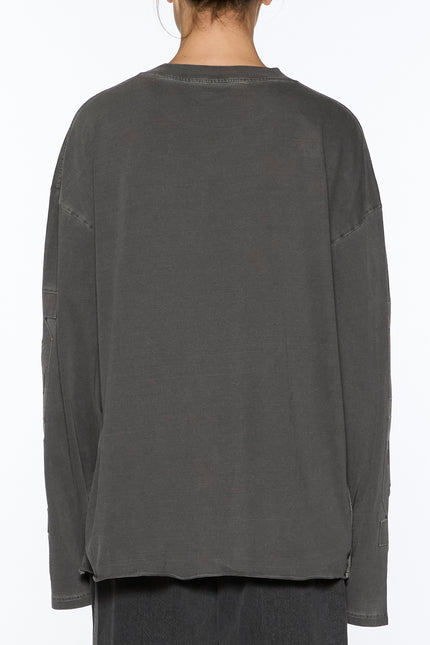 Ksubi SOTT Boyfriend Long Sleeve Tee - Charcoal