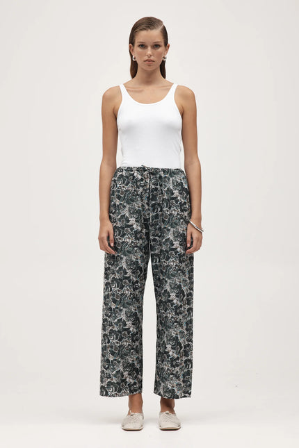 Marle Renee Pant - Cotton- Flora Marble