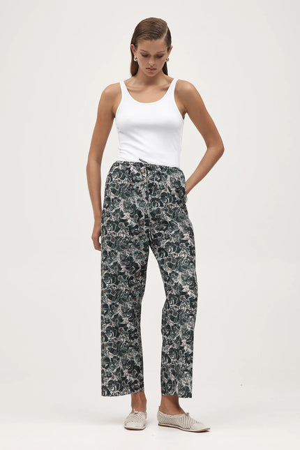 Marle Renee Pant - Cotton- Flora Marble