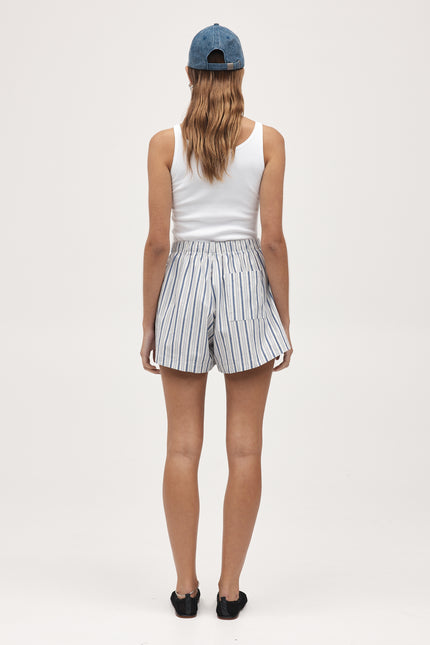 Marle Alisa Short - Cotton - Cerulean Stripe