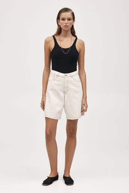 Marle Relaxed Jean Short - Organic Cotton - Ecru