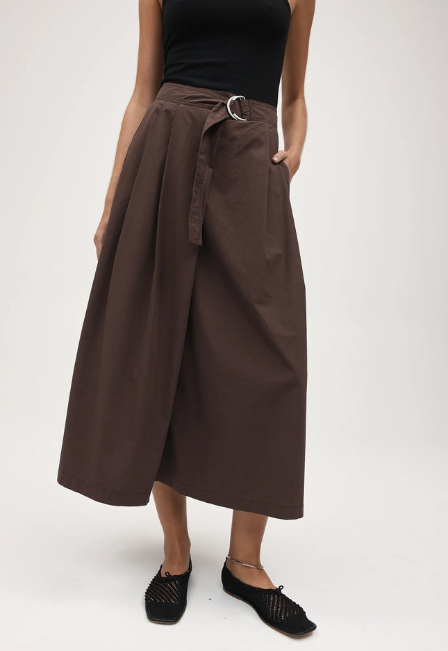 Marle Henry Skirt - Chocolate