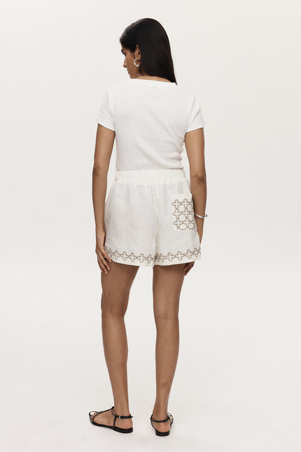 Marle Alisa Short - Linen - Ivory