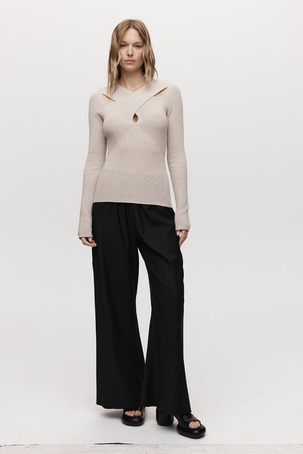 Marle Yana Top - Cotton/Silk/Cashmere - Hummus