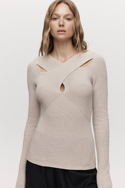 Marle Yana Top - Cotton/Silk/Cashmere - Hummus