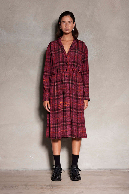 Salasai La Luna T dress - Mulberry Tweed Print