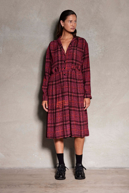 Salasai La Luna T dress - Mulberry Tweed Print