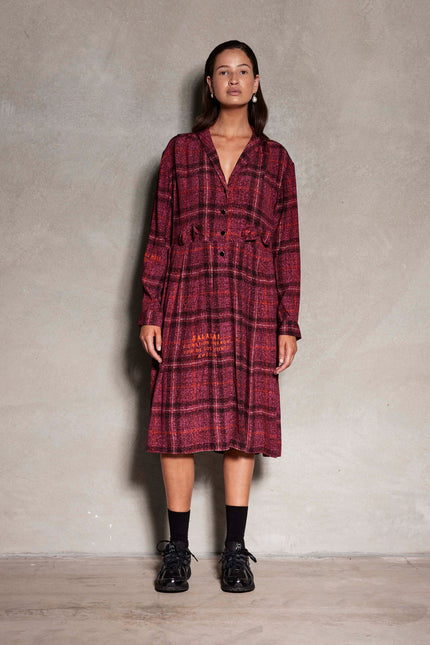 Salasai La Luna T dress - Mulberry Tweed Print