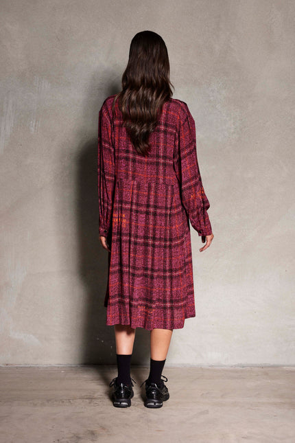 Salasai La Luna T dress - Mulberry Tweed Print