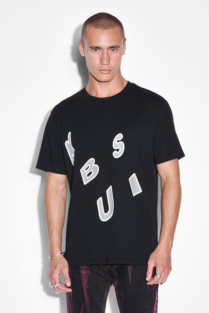 Ksubi Letters KASH SS Tee - Jet Black