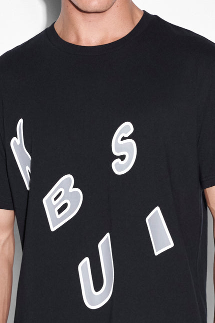 Ksubi Letters KASH SS Tee - Jet Black