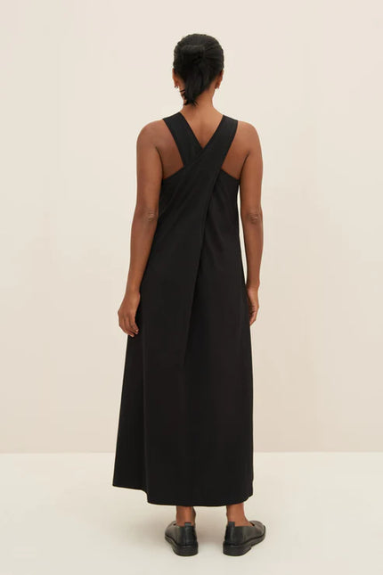 Kowtow Cross Back Dress - Knit Black BACK IN STOCK