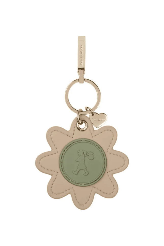 Karen Walker Daisy Keyring - Macadamia/Sage