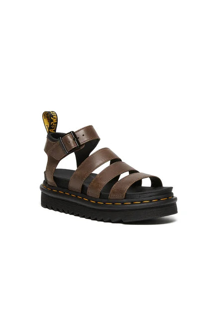 Dr. Martens Blaire 3 Strap Sandal - New Oily Illusion - Dark Brown