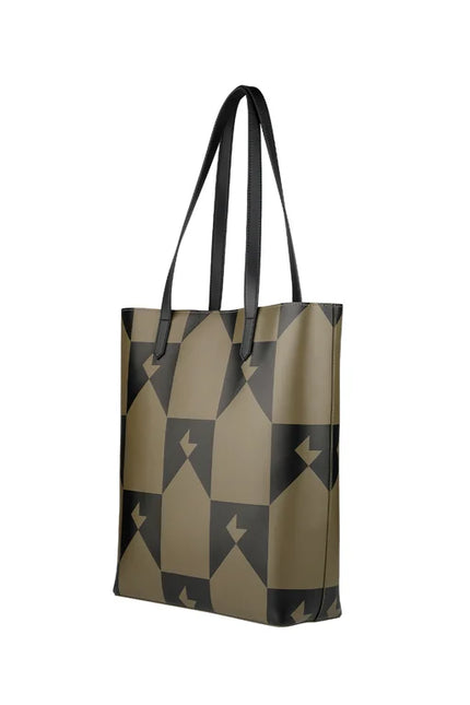 Karen Walker Everyday Tote - XL Monogram Print - Dark Olive/Black