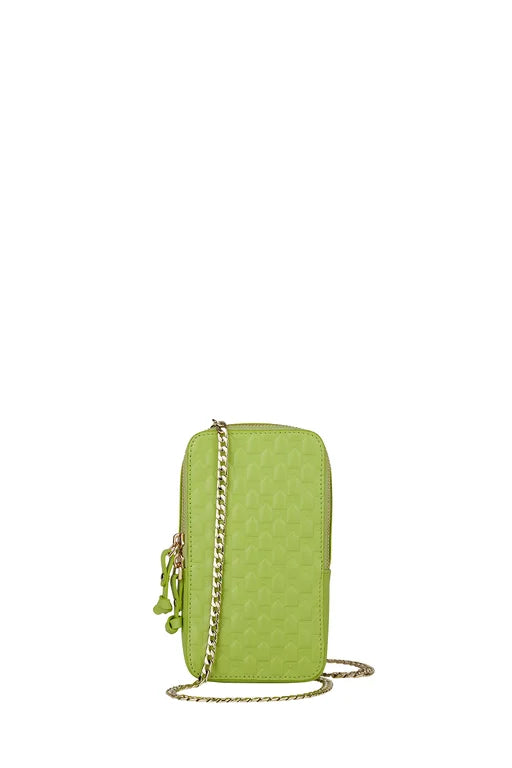 Karen Walker Mini Bag - Monogram Leather - Lime