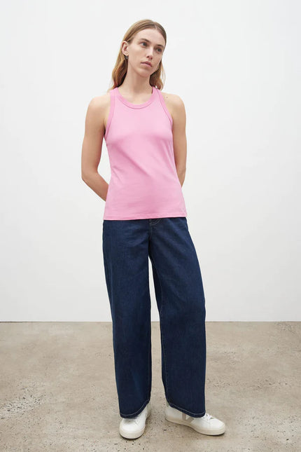 Kowtow Racer Back Singlet - Peony