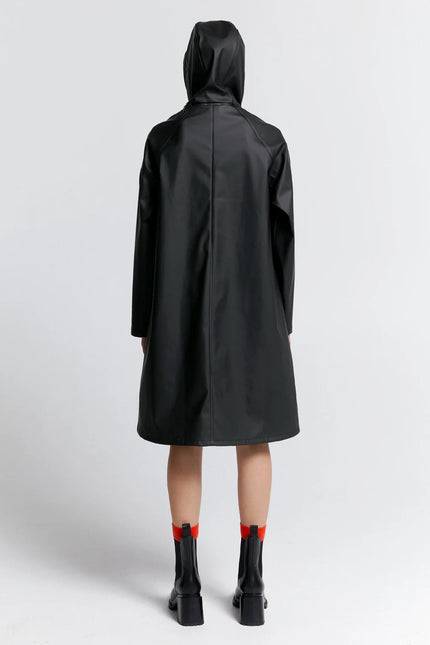 Karen Walker Long Runaway Raincoat - Black