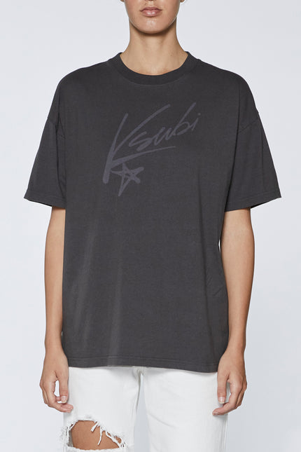 Ksubi Sprayed OH G Tee - Charcoal