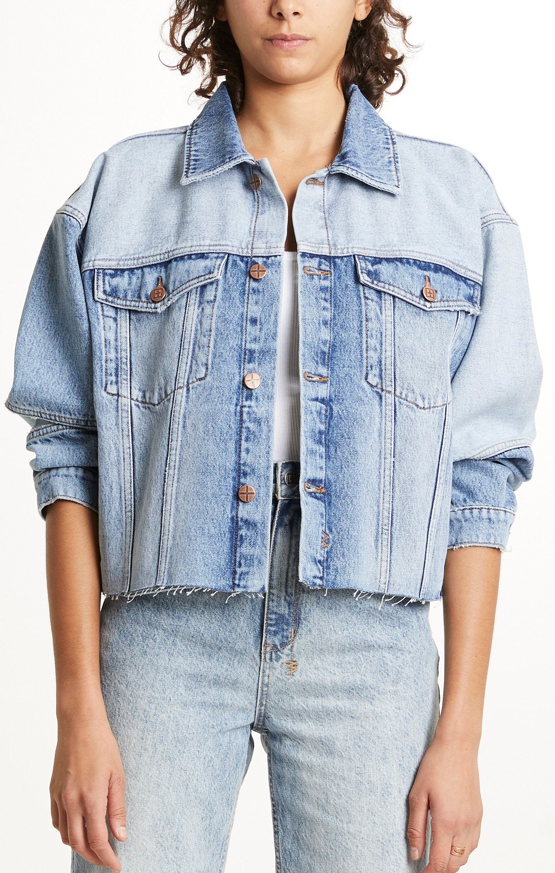 Ksubi cropped denim jacket hotsell