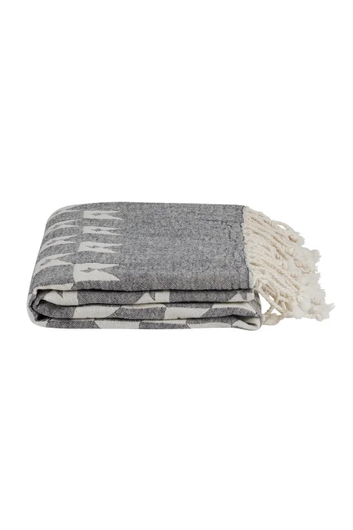 Karen Walker Monogram Turkish Towel - Dark Olive