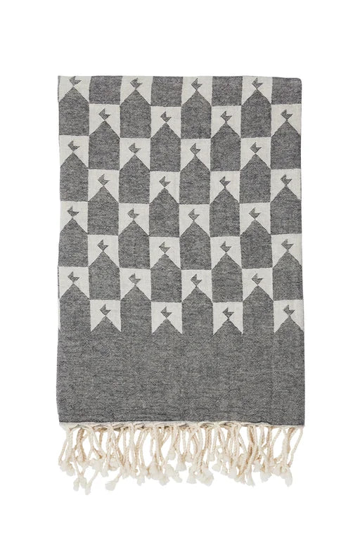 Karen Walker Monogram Turkish Towel - Dark Olive